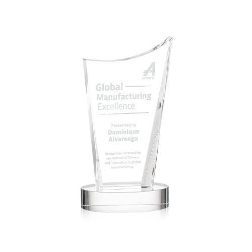 Recognition Awards - Crystal Awards - Burnett Award on Alberton Base - Clear