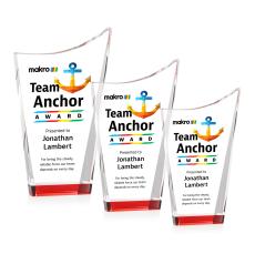 Burnett VividPrint Award - Red - Crystal Awards