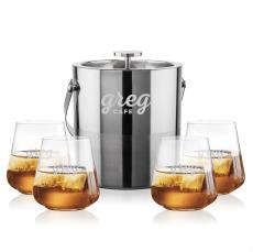 Catania Ice Bucket & Breckland On-the-Rocks Set - Barware Gift Sets