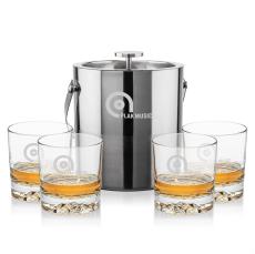Catania Ice Bucket & Cassidy On-the-Rocks Set - Barware Gift Sets