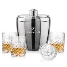 Pescara Ice Bucket & Brinkley On-the-Rocks Set - Barware Gift Sets