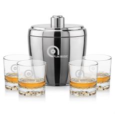 Pescara Ice Bucket & Cassidy On-the-Rocks Set - Barware Gift Sets