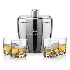 Pescara Ice Bucket & Hillcrest On-the-Rocks Set - Barware Gift Sets