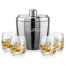Pescara Ice Bucket & Haddington On-the-Rocks Set - Barware Gift Sets