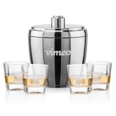Pescara Ice Bucket & Kansas On-the-Rocks Set - Barware Gift Sets