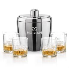 Pescara Ice Bucket & Libretto On-the-Rocks Set - Barware Gift Sets