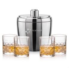 Pescara Ice Bucket & Longford On-the-Rocks Set - Barware Gift Sets