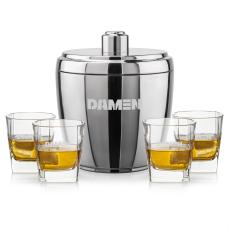 Pescara Ice Bucket & Sterling On-the-Rocks Set - Barware Gift Sets