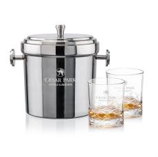Milano Ice Bucket & Brentwood On-the-Rocks Set - Barware Gift Sets