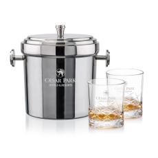 Milano Ice Bucket & Brentwood On-the-Rocks Set - Glasses Sets