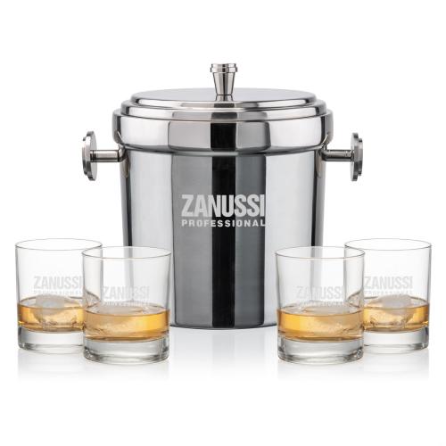 Corporate Gifts - Barware - Glasses Sets - Milano Ice Bucket & Chelsea On-the-Rocks Set