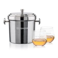Milano Ice Bucket & Garland On-the-Rocks Set - Barware Gift Sets