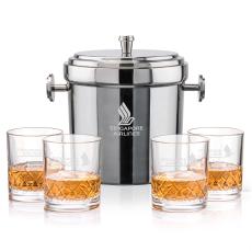 Milano Ice Bucket & Heceta On-the-Rocks Set - Barware Gift Sets