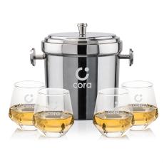 Milano Ice Bucket & Hartsdale On-the-Rocks Set - Barware Gift Sets