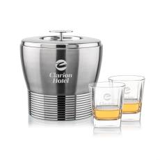 Genoa Ice Bucket & Arcadia On-the-Rocks Set - Glasses Sets