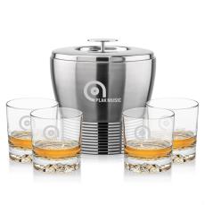 Genoa Ice Bucket & Cassidy On-the-Rocks Set - Barware Gift Sets