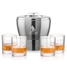 Genoa Ice Bucket & Heceta On-the-Rocks Set - Barware Gift Sets
