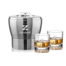 Genoa Ice Bucket & Heathfield On-the-Rocks Set - Glasses Sets