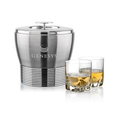 Genoa Ice Bucket & Hillcrest On-the-Rocks Set - Barware Gift Sets