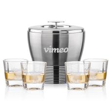 Genoa Ice Bucket & Kansas On-the-Rocks Set - Barware Gift Sets