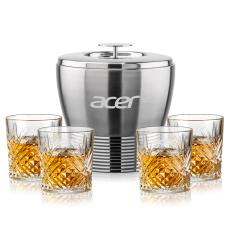 Genoa Ice Bucket & Milford On-the-Rocks Set - Barware Gift Sets