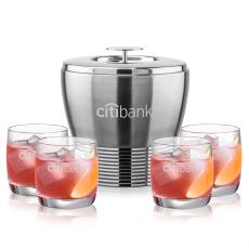 Genoa Ice Bucket & Ritz On-the-Rocks Set - Barware Gift Sets