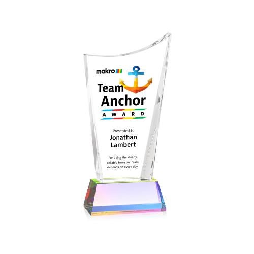 Recognition Awards - Crystal Awards - Burnett VividPrint&trade; Award on Newhaven Base - Prismatic