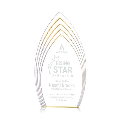 Recognition Awards - Acrylic Awards - Turello Award - Gold