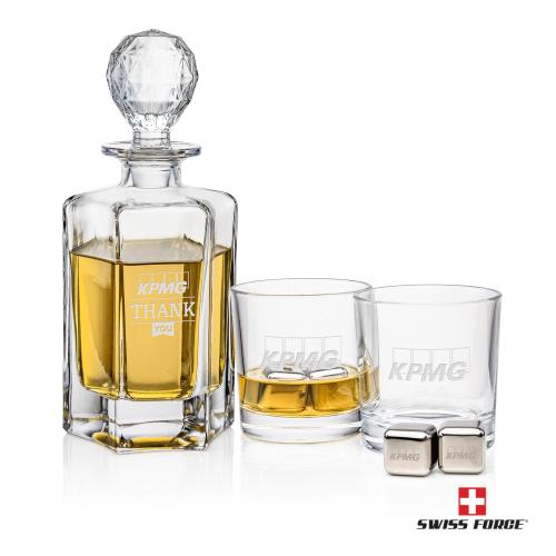 Corporate Gifts - Barware - Glasses Sets - Govenor Decanter Set & Ice Cubes