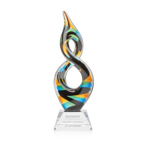 Recognition Awards - Glass Awards - Cosenzo Award on Sheffield Base - Clear