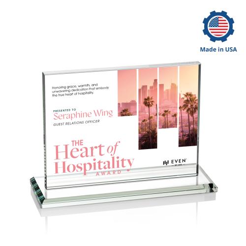 Recognition Awards - Crystal Awards -  Emperor VividPrint&trade; Award - Made in USA (Horiz)