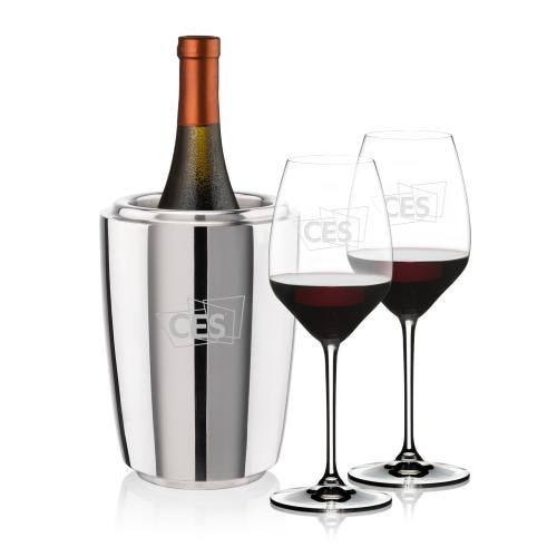 Corporate Gifts - Barware - Wine & Champagne - Wine Coolers - Pescara Wine Cooler & RIEDEL Extreme Wine Set