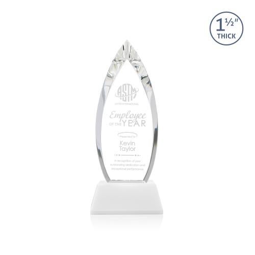 Recognition Awards - Crystal Awards - Fortier Award on Entwhistle Base - White