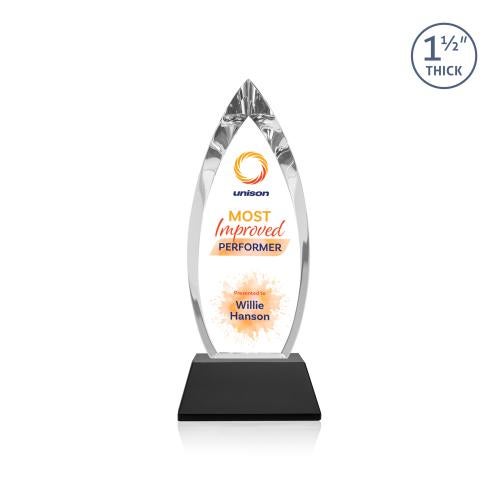 Recognition Awards - Crystal Awards - Fortier VividPrint&trade; Award on Entwhistle Base - Black