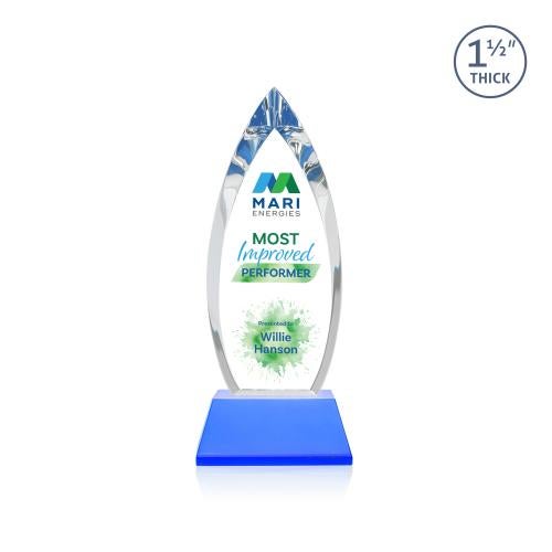 Recognition Awards - Crystal Awards - Fortier VividPrint&trade; Award on Entwhistle Base - Sky Blue