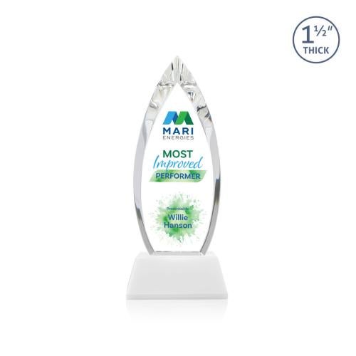 Recognition Awards - Crystal Awards - Fortier VividPrint&trade; Award on Entwhistle Award - White