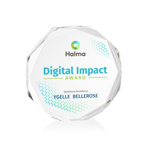 Recognition Awards - Crystal Awards - Acadian VividPrint&trade; Award - Clear