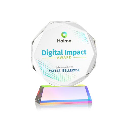 Recognition Awards - Crystal Awards - Acadian VividPrint&trade; Award on Newhaven Base - Prismatic