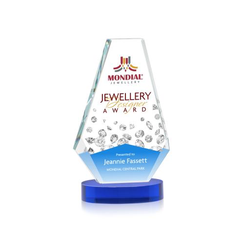 Recognition Awards - Crystal Awards - Kingsley VividPrint&trade; Award on Alberton Base - Blue