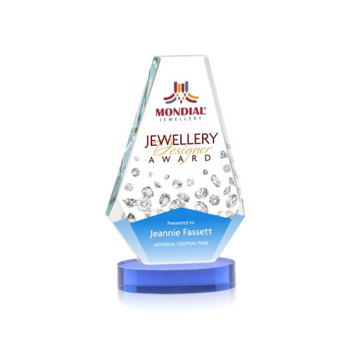 Recognition Awards - Crystal Awards - Kingsley VividPrint&trade; Award on Alberton Base - Sky Blue
