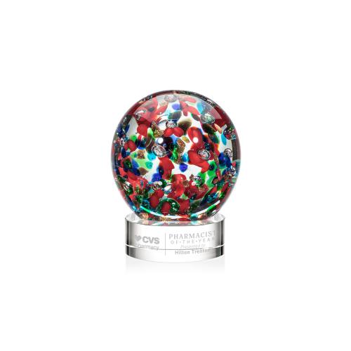 Recognition Awards - Glass Awards - Art Glass Awards - Fantasia Award on Stanrich Base - Clear