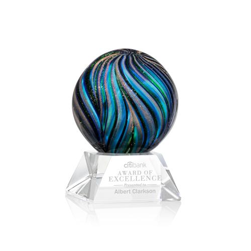 Recognition Awards - Glass Awards - Art Glass Awards - Malton Award on Sheffield Base - Clear