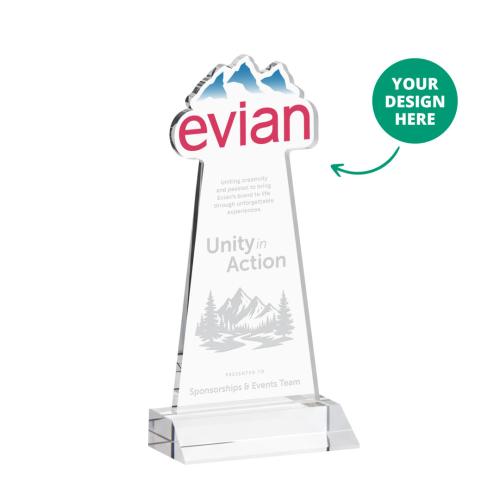 EdgeCraft Award on Mitered Base - Clear (via Ocean) Recognition Awards - Crystal Awards - EdgeCraft Award on Mitered Base - Clear (via Ocean)