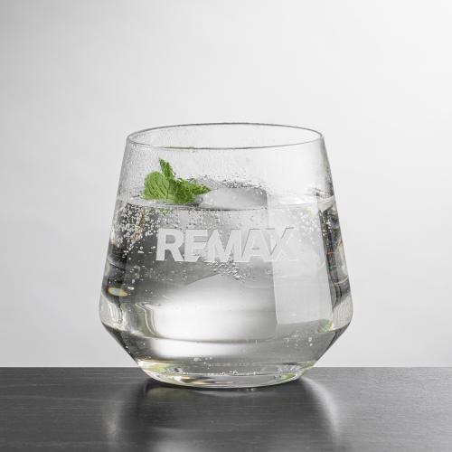 Corporate Gifts - Barware - On the Rocks Tumblers & Glasses - Tucson OTR/DOF - Deep Etch