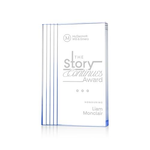 Recognition Awards - Acrylic Awards - Haverton Award - Blue