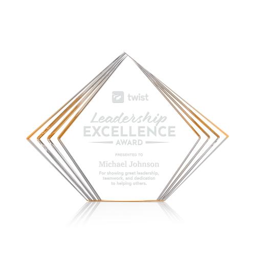 Recognition Awards - Acrylic Awards - Crawford Award - Gold