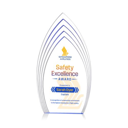 Recognition Awards - Acrylic Awards - Turello VividPrint&trade; Award - Blue