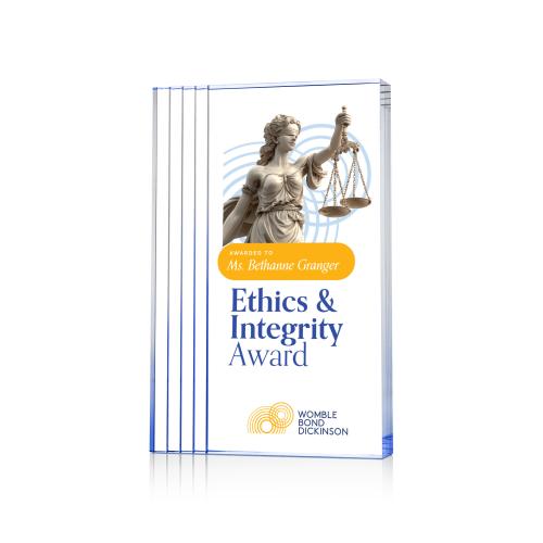 Recognition Awards - Acrylic Awards - Haverton VividPrint&trade; Award - Blue