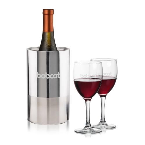 Corporate Gifts - Barware - Barware Gift Sets - Catania Wine Cooler & Carberry Wine Set