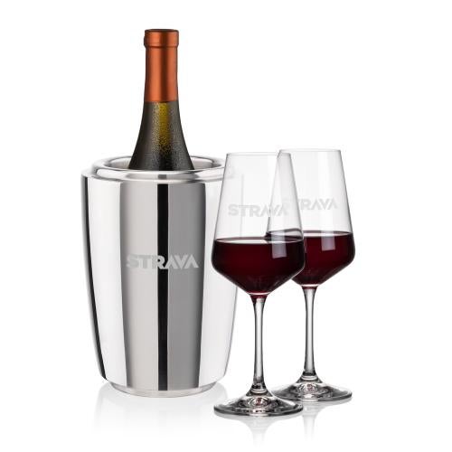 Corporate Gifts - Barware - Barware Gift Sets - Pescara Wine Cooler & Cannes Wine Set